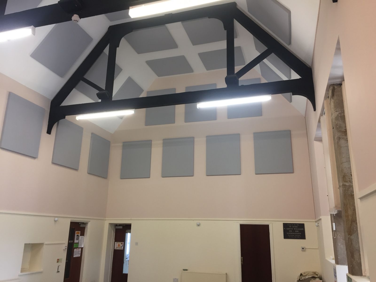 acoustic panels added to community centre