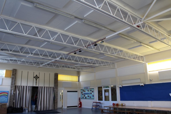 Sonata Aurio Class A Acoustic Panels within the hall at Morpeth All Saints